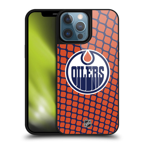NHL Edmonton Oilers Net Pattern Gel Armour Case For Apple iPhone 13 Pro Max NHL Edmonton Oilers Net Pattern Gel Armour Case For Apple iPhone 13 Pro Max