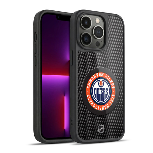 NHL Edmonton Oilers Puck Texture Gel Armour Case For Apple iPhone 13 Pro