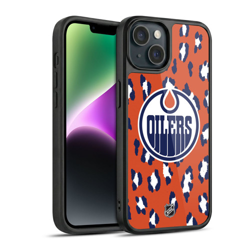 NHL Edmonton Oilers Leopard Pattern Gel Armour Case For Apple iPhone 14