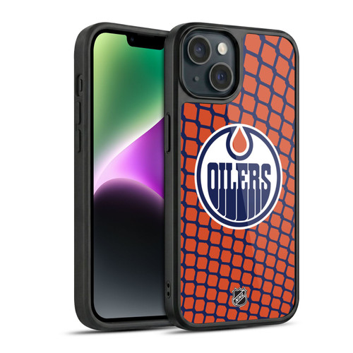 NHL Edmonton Oilers Net Pattern Gel Armour Case For Apple iPhone 14