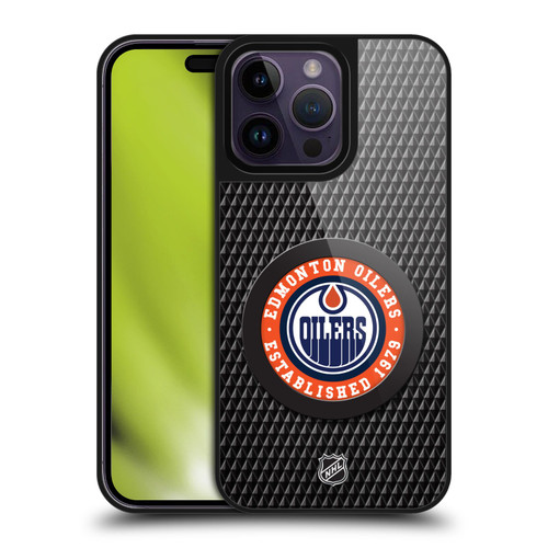 NHL Edmonton Oilers Puck Texture Gel Armour Case For Apple iPhone 14 Pro Max