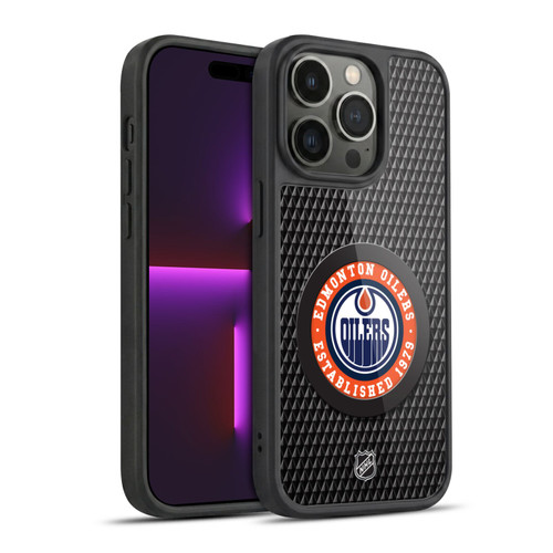 NHL Edmonton Oilers Puck Texture Gel Armour Case For Apple iPhone 14 Pro