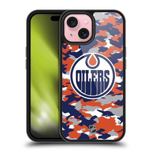 NHL Edmonton Oilers Camouflage Gel Armour Case For Apple iPhone 15