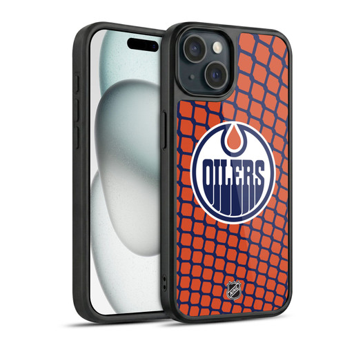 NHL Edmonton Oilers Net Pattern Gel Armour Case For Apple iPhone 15