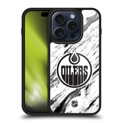 NHL Edmonton Oilers Marble Gel Armour Case For Apple iPhone 15 Pro