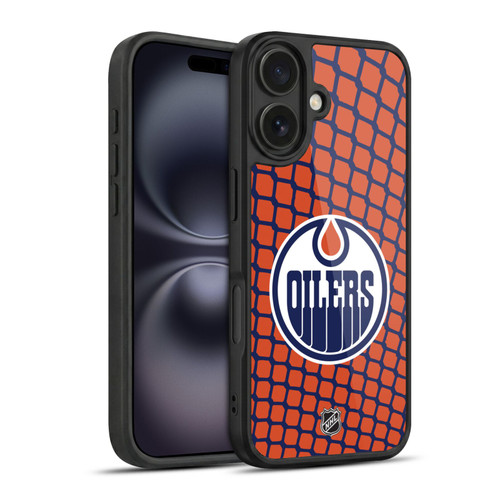 NHL Edmonton Oilers Net Pattern Gel Armour Case For Apple iPhone 16