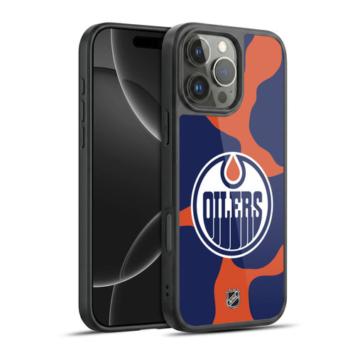 NHL Edmonton Oilers Cow Pattern Gel Armour Case For Apple iPhone 16 Pro Max