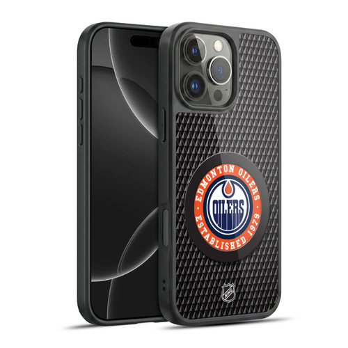 NHL Edmonton Oilers Puck Texture Gel Armour Case For Apple iPhone 16 Pro Max