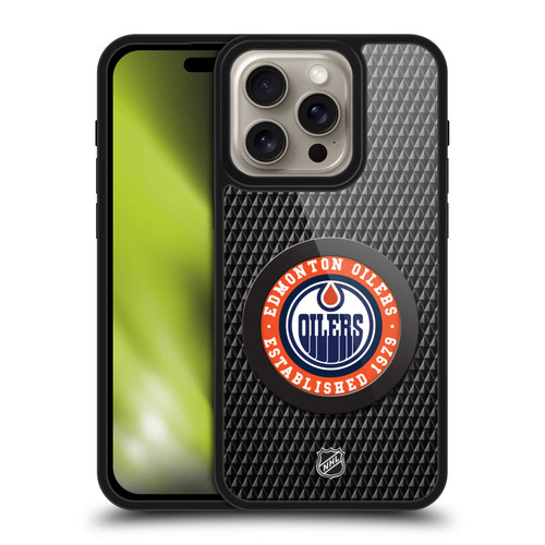 NHL Edmonton Oilers Puck Texture Gel Armour Case For Apple iPhone 16 Pro NHL Edmonton Oilers Puck Texture Gel Armour Case For Apple iPhone 16 Pro