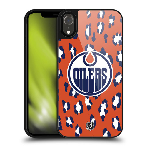 NHL Edmonton Oilers Leopard Pattern Gel Armour Case For Apple iPhone XR