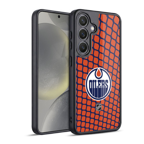 NHL Edmonton Oilers Net Pattern Gel Armour Case For Samsung Galaxy S24 5G