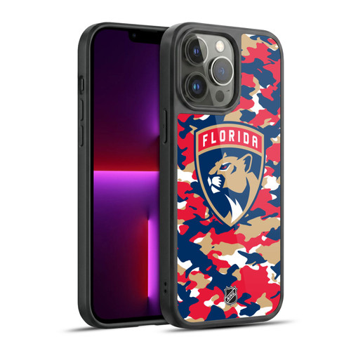 NHL Florida Panthers Camouflage Gel Armour Case For Apple iPhone 13 Pro Max
