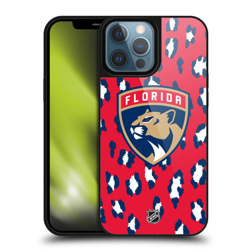 NHL Florida Panthers Leopard Pattern Gel Armour Case For Apple iPhone 13 Pro Max