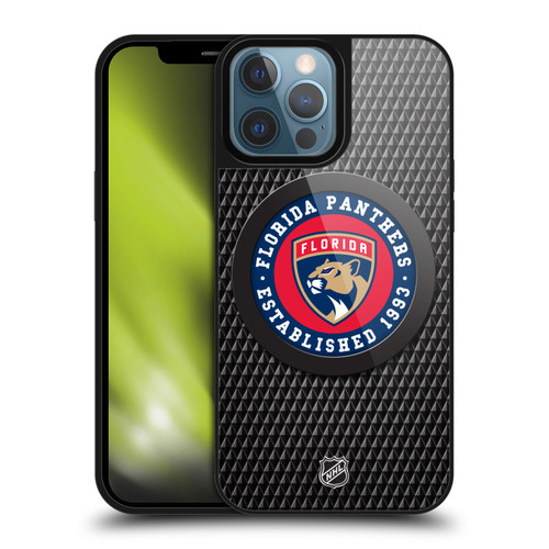 NHL Florida Panthers Puck Texture Gel Armour Case For Apple iPhone 13 Pro Max