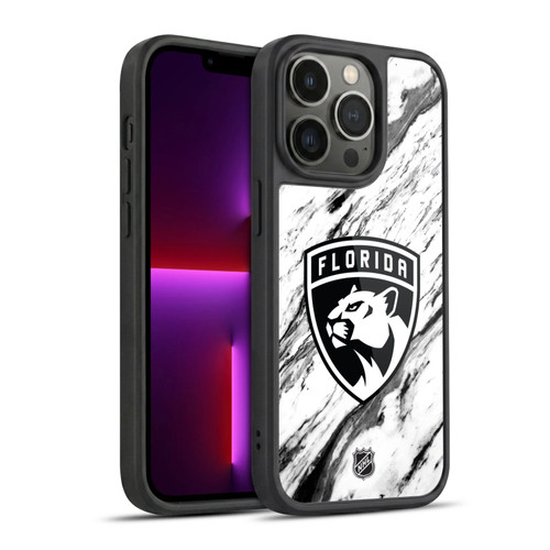 NHL Florida Panthers Marble Gel Armour Case For Apple iPhone 13 Pro