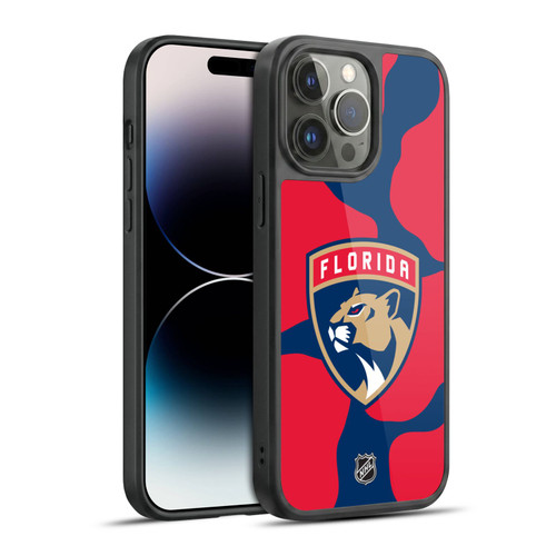 NHL Florida Panthers Cow Pattern Gel Armour Case For Apple iPhone 14 Pro Max