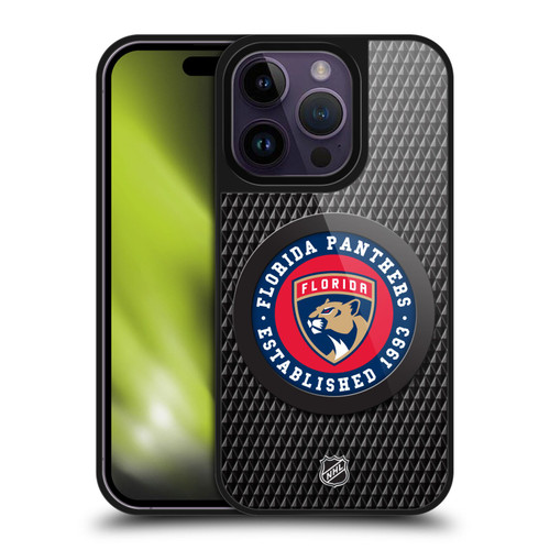 NHL Florida Panthers Puck Texture Gel Armour Case For Apple iPhone 14 Pro