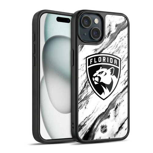 NHL Florida Panthers Marble Gel Armour Case For Apple iPhone 15