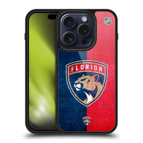 NHL Florida Panthers Half Distressed Gel Armour Case For Apple iPhone 15 Pro NHL Florida Panthers Half Distressed Gel Armour Case For Apple iPhone 15 Pro