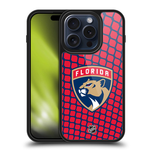 NHL Florida Panthers Net Pattern Gel Armour Case For Apple iPhone 15 Pro