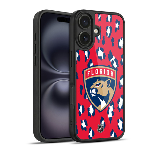 NHL Florida Panthers Leopard Pattern Gel Armour Case For Apple iPhone 16
