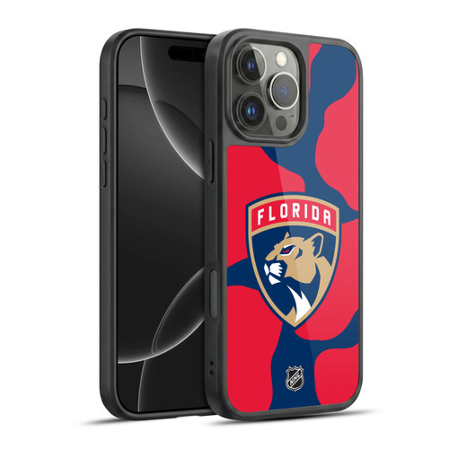 NHL Florida Panthers Cow Pattern Gel Armour Case For Apple iPhone 16 Pro Max