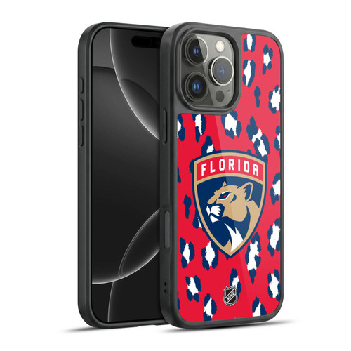 NHL Florida Panthers Leopard Pattern Gel Armour Case For Apple iPhone 16 Pro Max