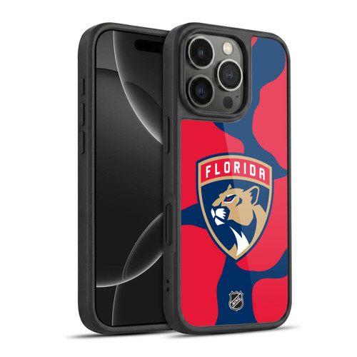 NHL Florida Panthers Cow Pattern Gel Armour Case For Apple iPhone 16 Pro