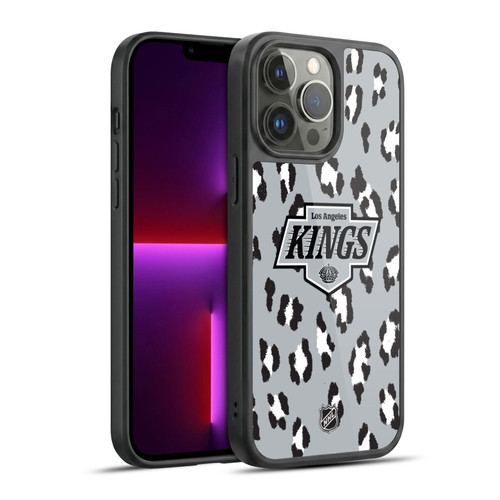 NHL Los Angeles Kings Leopard Pattern Gel Armour Case For Apple iPhone 13 Pro Max