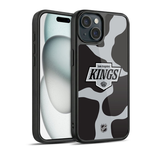 NHL Los Angeles Kings Cow Pattern Gel Armour Case For Apple iPhone 15