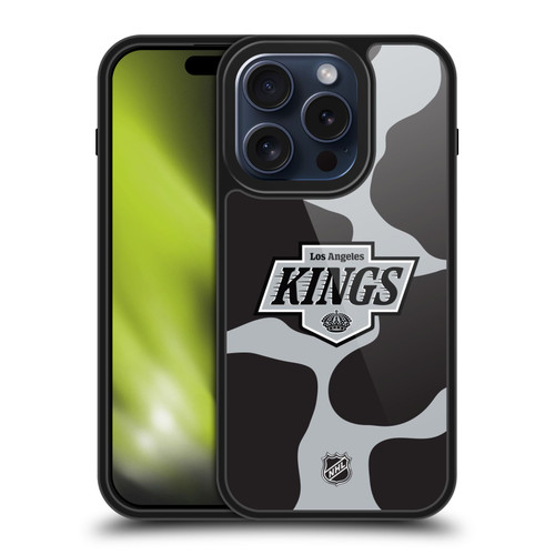NHL Los Angeles Kings Cow Pattern Gel Armour Case For Apple iPhone 15 Pro NHL Los Angeles Kings Cow Pattern Gel Armour Case For Apple iPhone 15 Pro