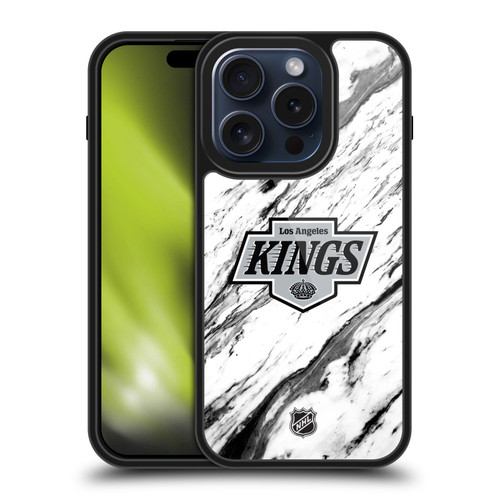 NHL Los Angeles Kings Marble Gel Armour Case For Apple iPhone 15 Pro