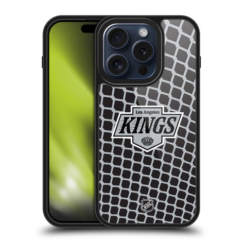 NHL Los Angeles Kings Net Pattern Gel Armour Case For Apple iPhone 15 Pro