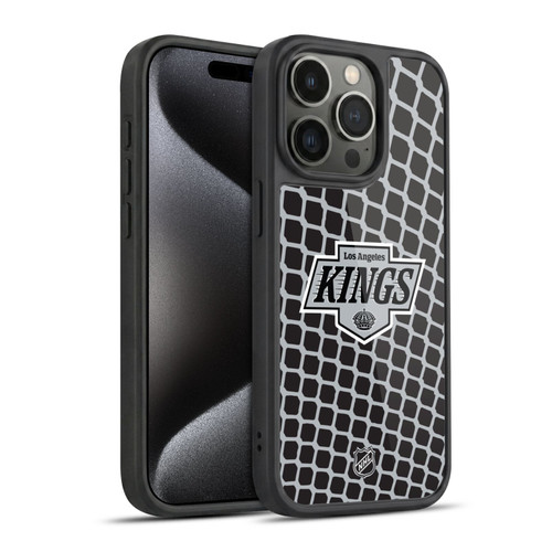 NHL Los Angeles Kings Net Pattern Gel Armour Case For Apple iPhone 15 Pro
