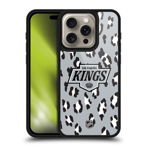 NHL Los Angeles Kings Leopard Pattern Gel Armour Case For Apple iPhone 16 Pro NHL Los Angeles Kings Leopard Pattern Gel Armour Case For Apple iPhone 16 Pro