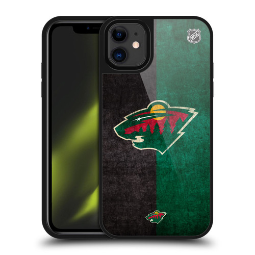 NHL Minnesota Wild Half Distressed Gel Armour Case For Apple iPhone 11