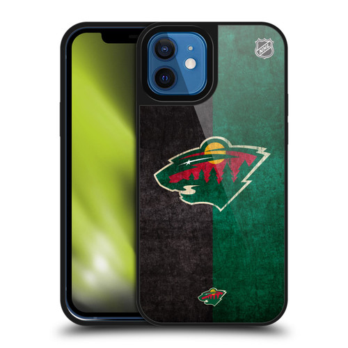 NHL Minnesota Wild Half Distressed Gel Armour Case For Apple iPhone 12 / iPhone 12 Pro