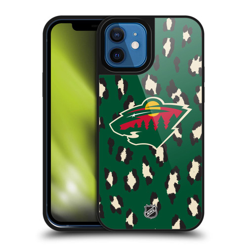 NHL Minnesota Wild Leopard Pattern Gel Armour Case For Apple iPhone 12 / iPhone 12 Pro