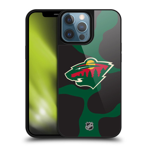 NHL Minnesota Wild Cow Pattern Gel Armour Case For Apple iPhone 13 Pro Max