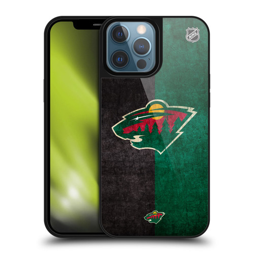NHL Minnesota Wild Half Distressed Gel Armour Case For Apple iPhone 13 Pro Max