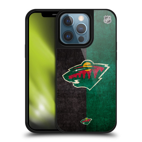 NHL Minnesota Wild Half Distressed Gel Armour Case For Apple iPhone 13 Pro NHL Minnesota Wild Half Distressed Gel Armour Case For Apple iPhone 13 Pro