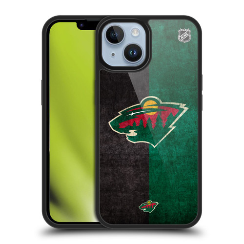 NHL Minnesota Wild Half Distressed Gel Armour Case For Apple iPhone 14