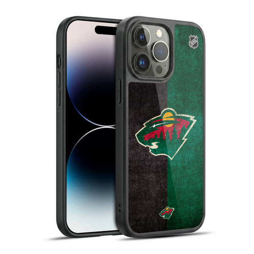 NHL Minnesota Wild Half Distressed Gel Armour Case For Apple iPhone 14 Pro Max