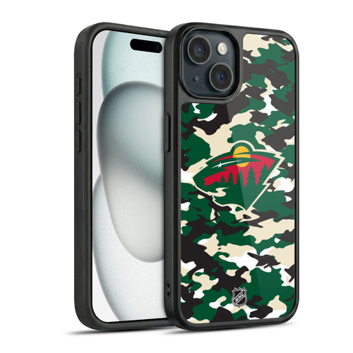 NHL Minnesota Wild Camouflage Gel Armour Case For Apple iPhone 15