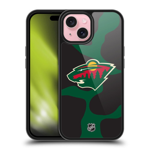 NHL Minnesota Wild Cow Pattern Gel Armour Case For Apple iPhone 15