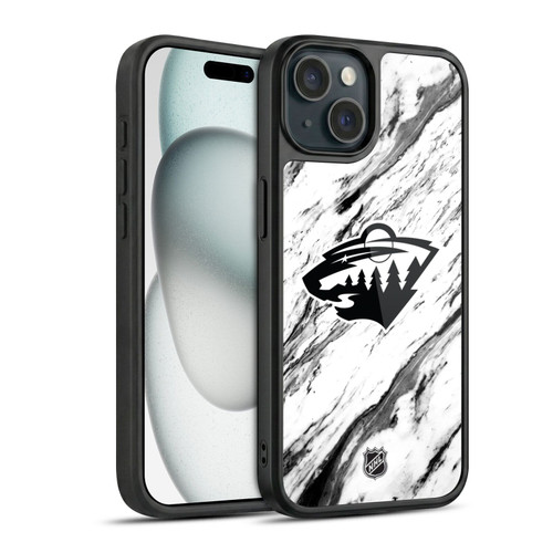 NHL Minnesota Wild Marble Gel Armour Case For Apple iPhone 15