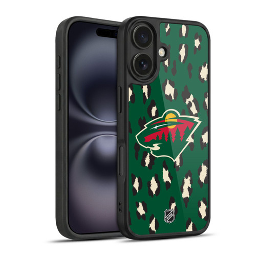 NHL Minnesota Wild Leopard Pattern Gel Armour Case For Apple iPhone 16