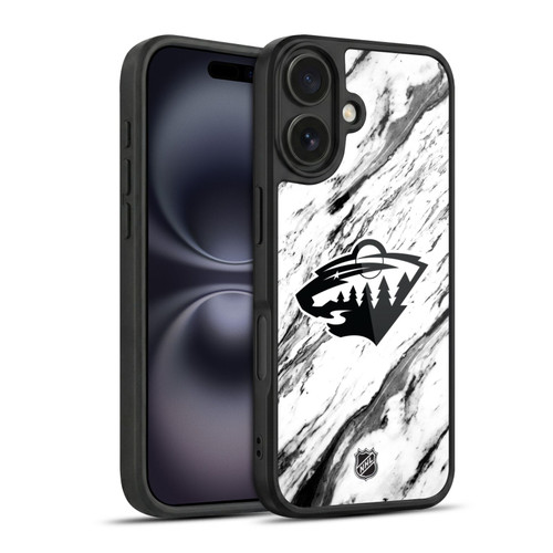 NHL Minnesota Wild Marble Gel Armour Case For Apple iPhone 16