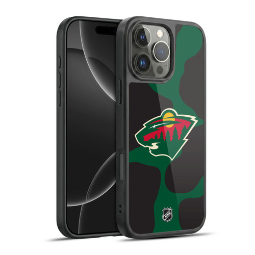 NHL Minnesota Wild Cow Pattern Gel Armour Case For Apple iPhone 16 Pro Max