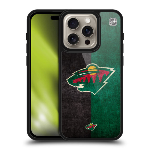 NHL Minnesota Wild Half Distressed Gel Armour Case For Apple iPhone 16 Pro